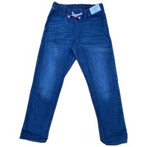 H&M Kids size 7-8 pull on denim joggers elastic waist nwt